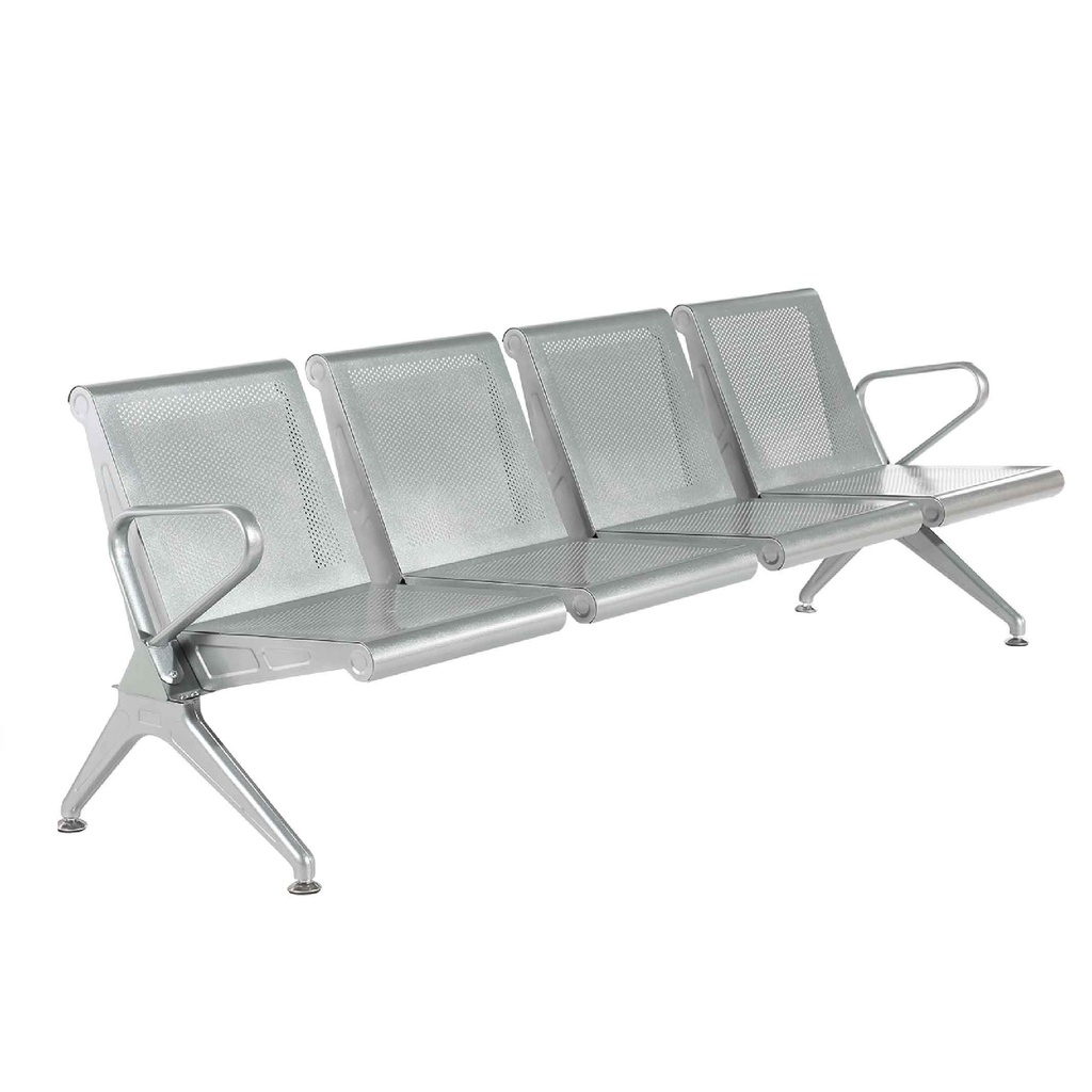 SOFA OFICINA METAL W9801K-4# 4 PUESTOS GRIS TODO METAL 2CJ