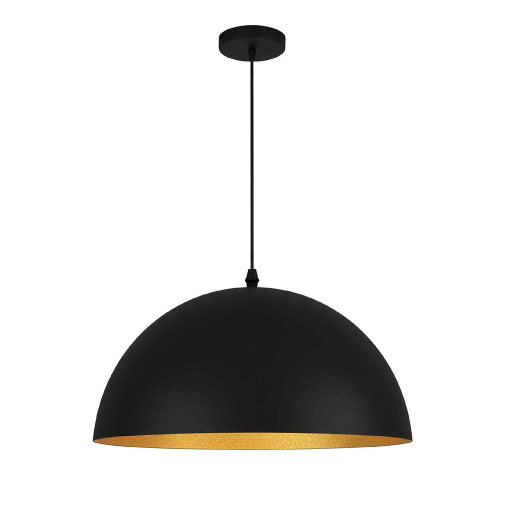 LAMPARA COLGANTE 7502/350# BK+GD20 METAL 350X170MM ROSCA 