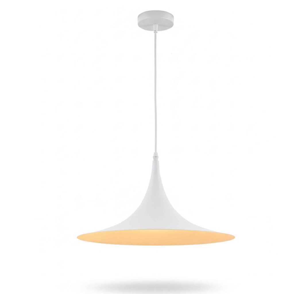 LAMPARA COLGANTE 7841/470# WH+GD20 METAL 470X250MM ROSCA 