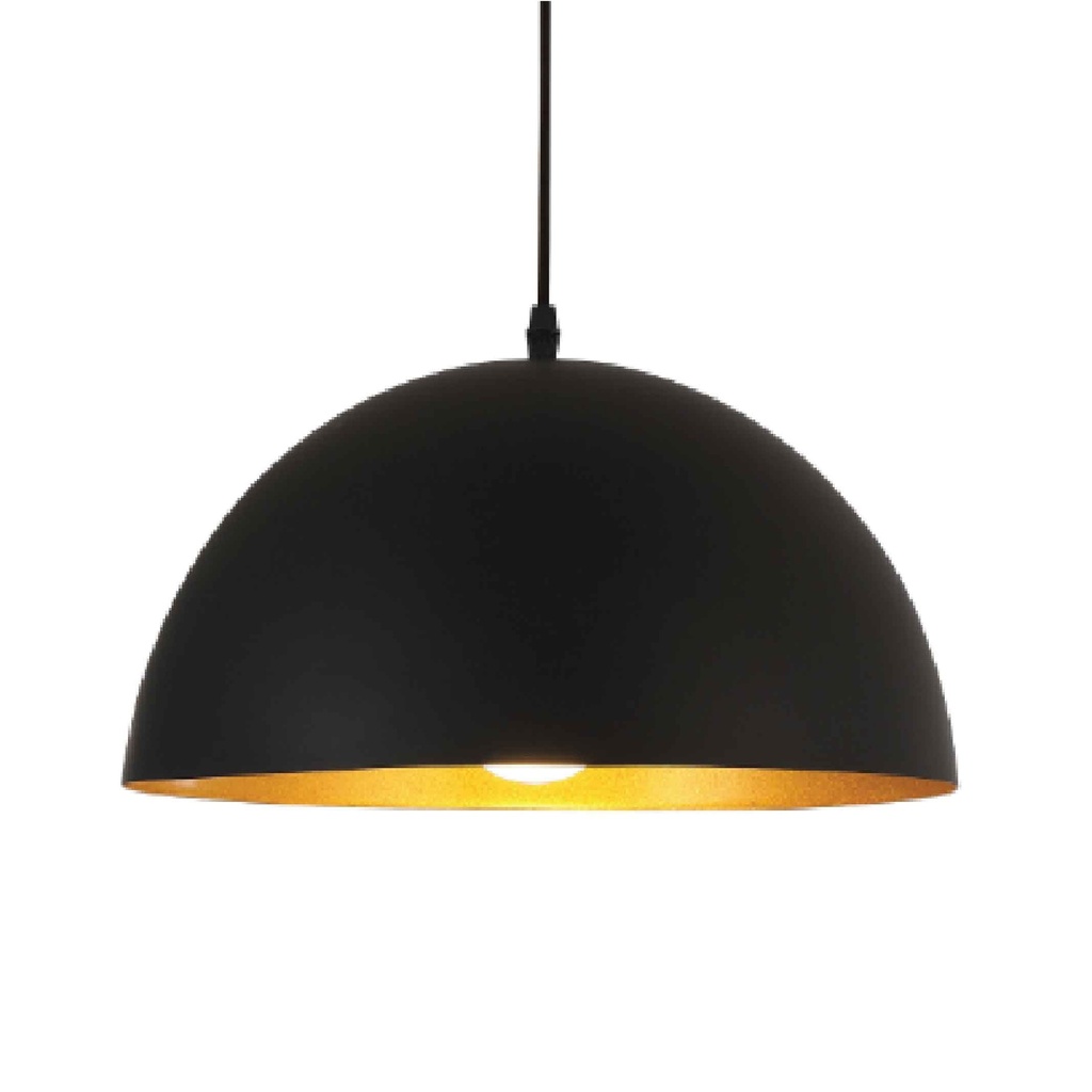 LAMPARA COLGANTE 7508/500# BK+GD20 METAL 500X250MM ROSCA