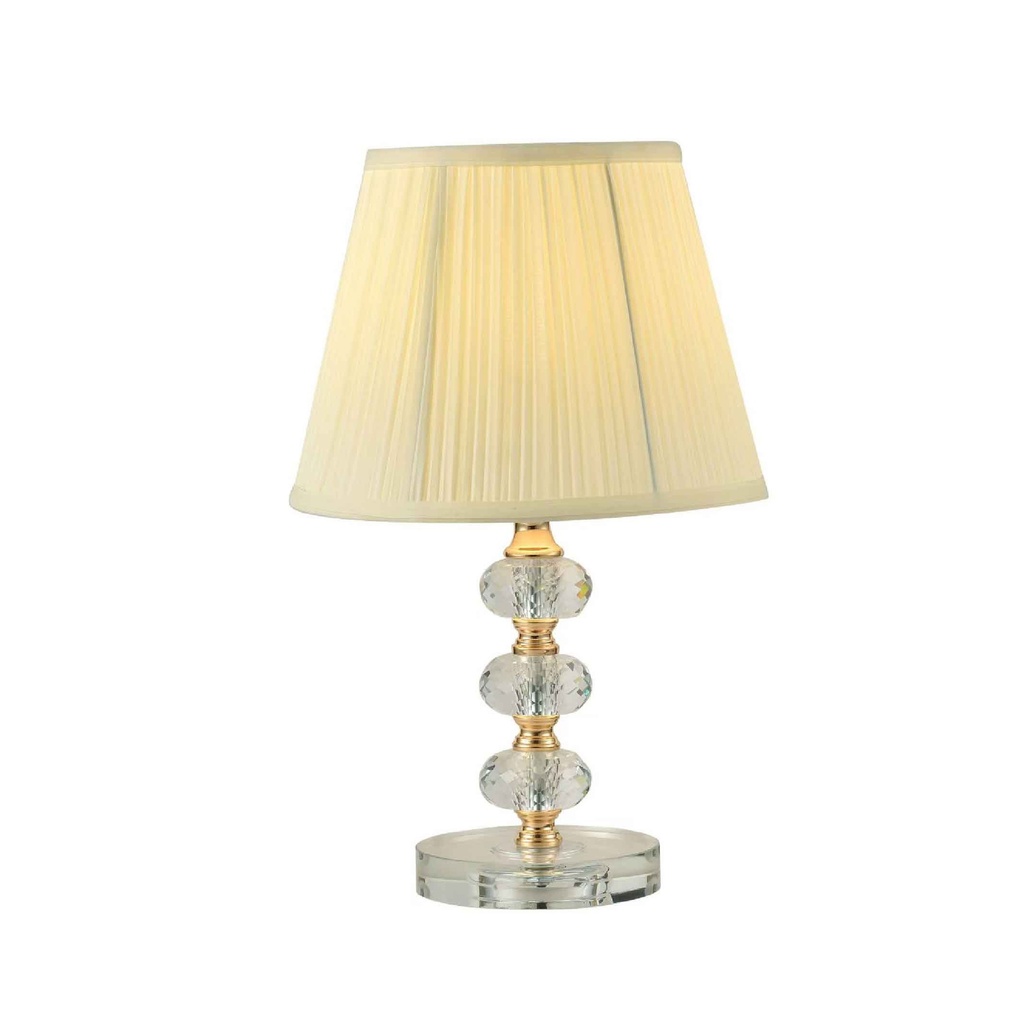 LAMPARA DE MESA 6272# CRISTAL PANTALLA+WHITE ROSCA 2CJ