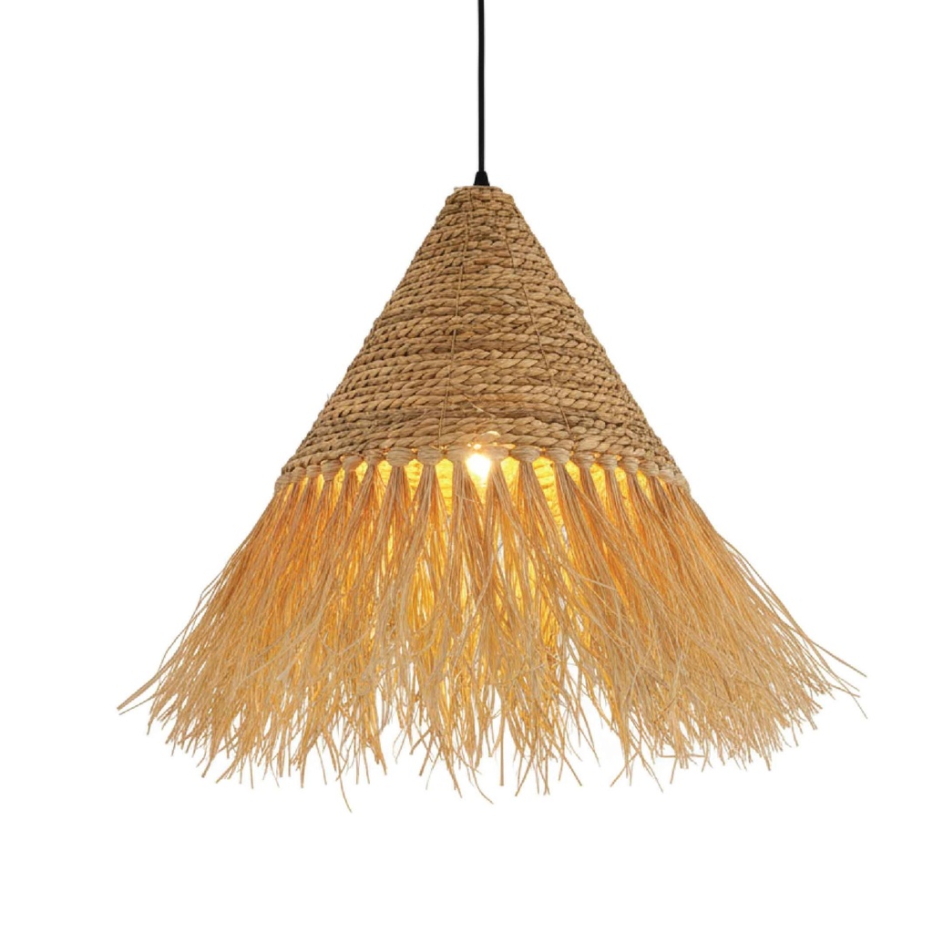 LAMPARA COLGANTE C1077# MIMBRE ROSCA