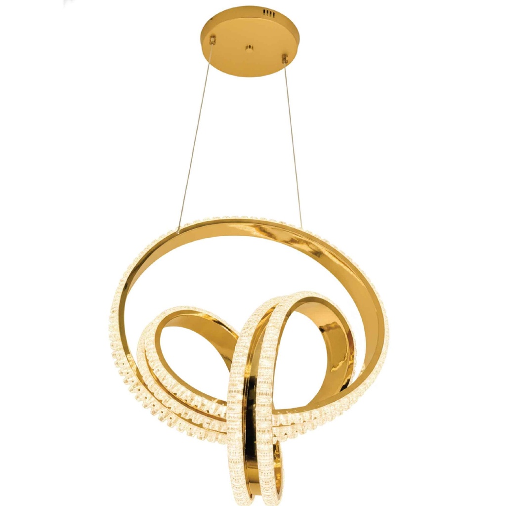 LAMPARA COLGANTE A223# ALUMINIO DORADO LED