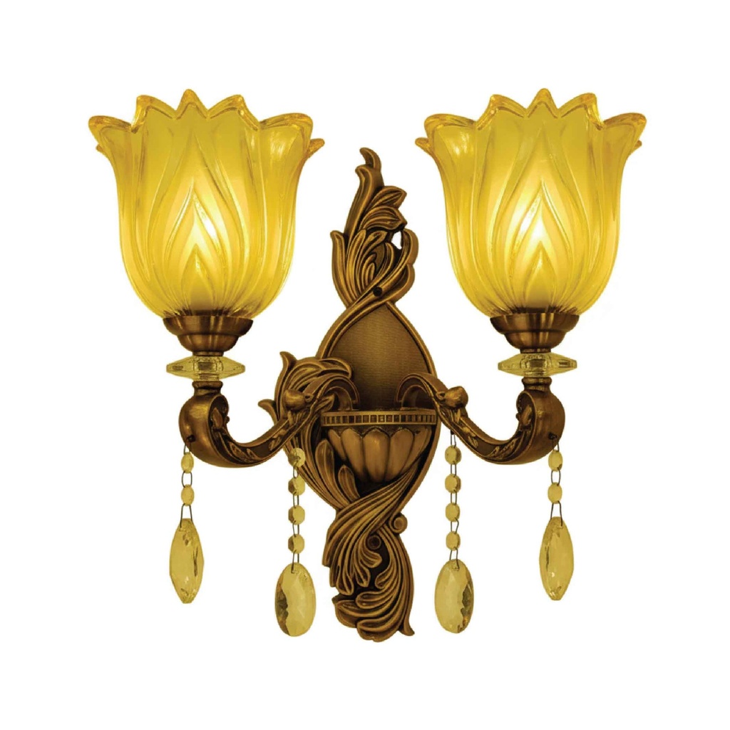 LAMPARA DE PARED C1009/2# DOBLE METAL ROSCA