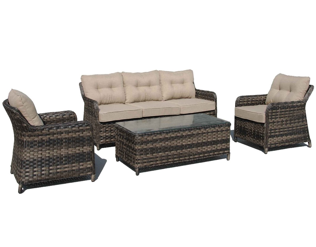 MIMBRE SOFA GCV20005V-4# 2+1+1+MESITA  2PKG