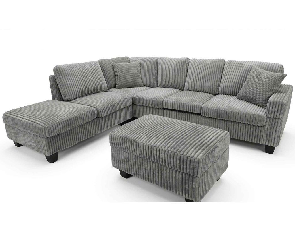 SOFA TELA L* VEGA (1108)# R+L+CLEOP+PIECERO GREY# 4CJ