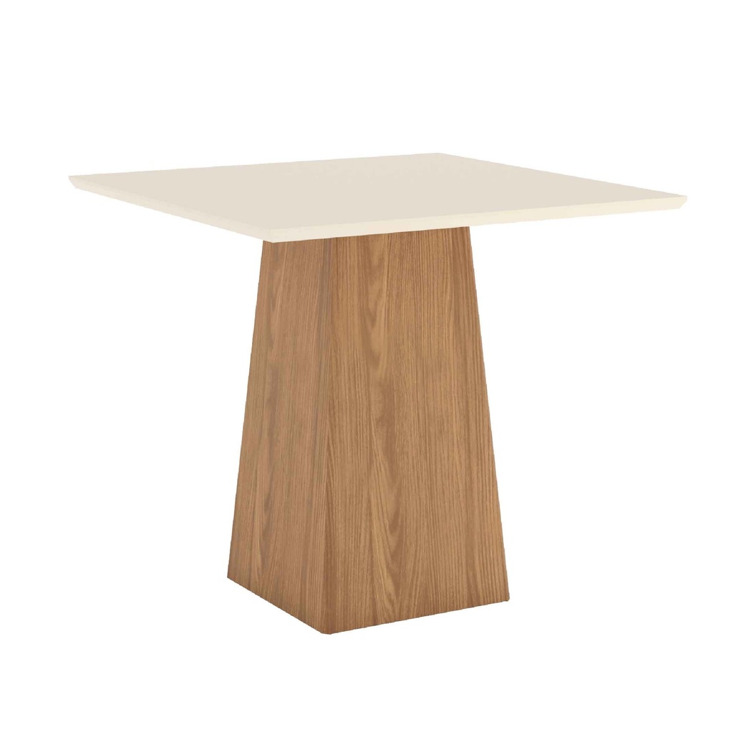 MESA COMEDOR DORA# S211-127# SIN VIDRIO CUADRADO NATURE/ OFF WHITE 90X90X80CM 