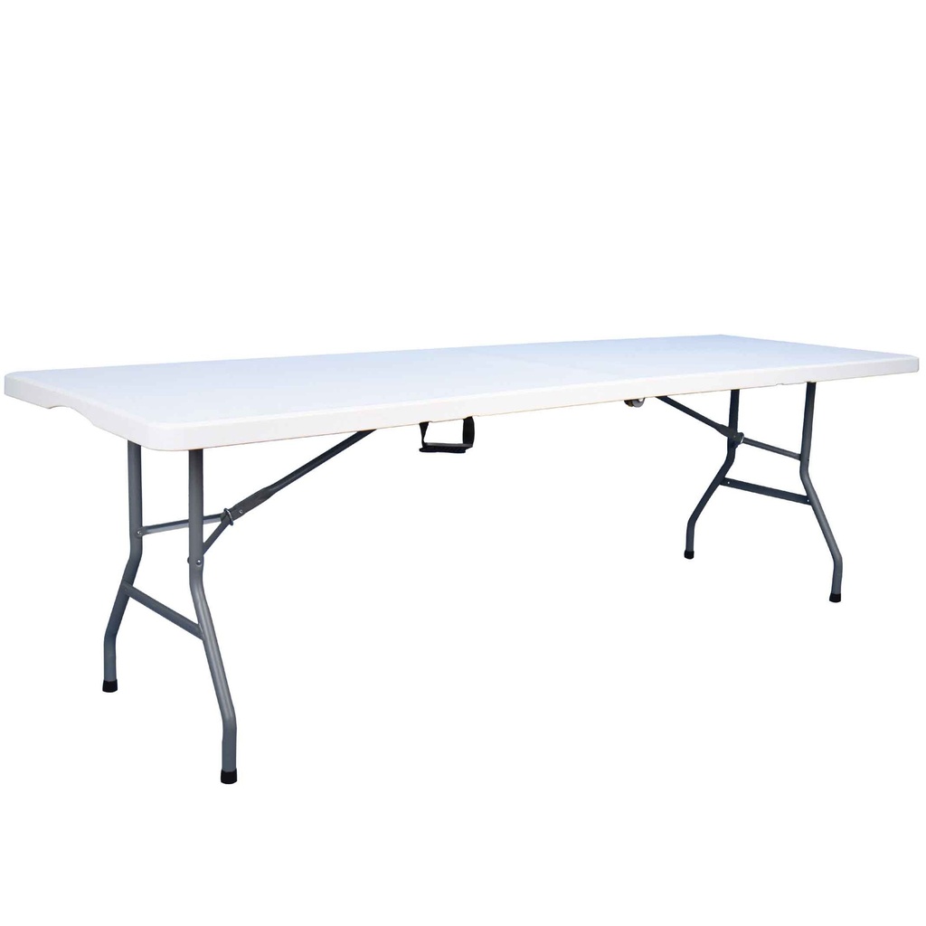 MESA PLASTICA ZS-FH240A# RECT PLEGABLE POR LA MITAD 240X76X74CM