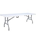 MESA PLASTICA ZS-FH240A# RECT PLEGABLE POR LA MITAD 240X76X74CM