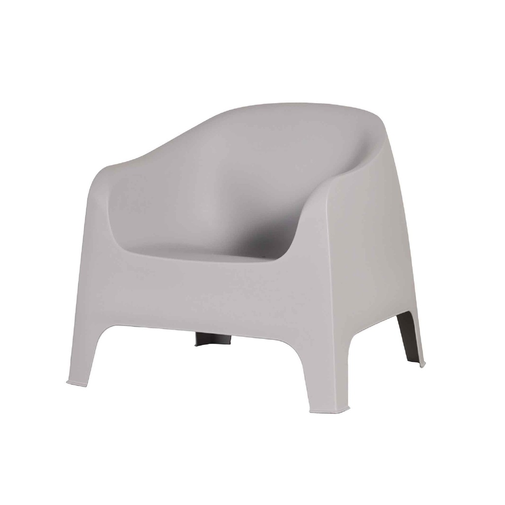 SOFA PLASTICO PP-956# GR-38# GRIS 1 PUESTO 72.5X75X71CM