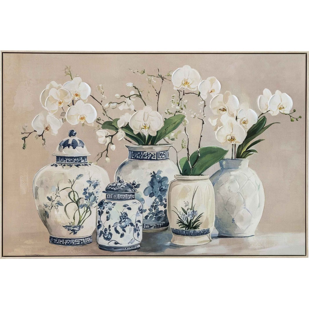 CUADRO V-P8609N-1C# 120X80CM MARCO GB056-2312# BLANCO/MADERA