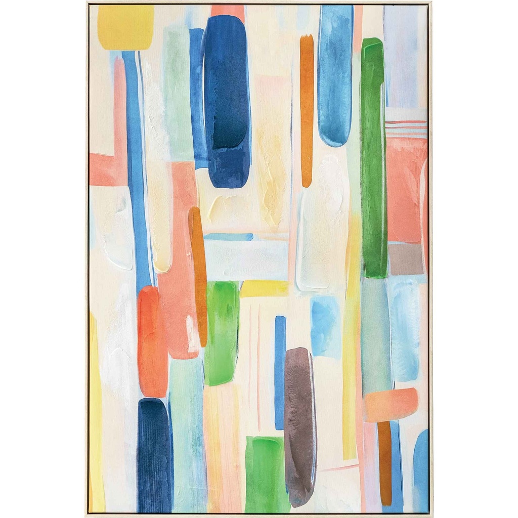 CUADRO B-P8551N-2C# 80X120CM MARCO GB056-2312# BLANCO/MADERA