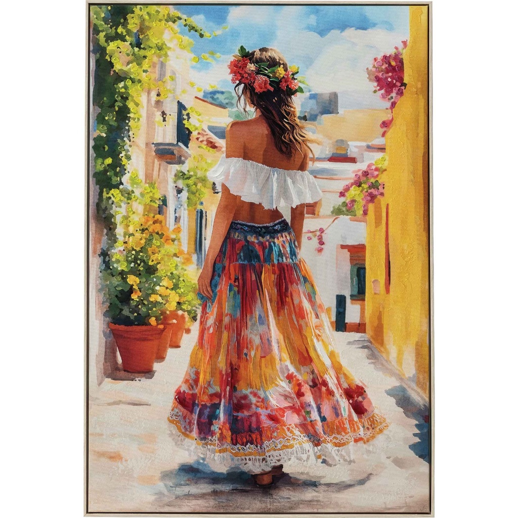 CUADRO V2-P8497N-2C# 80X120CM MARCO GB056-2312# BLANCO/MADERA