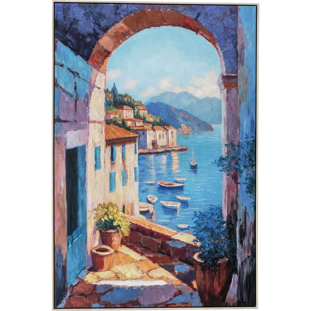 CUADRO M-P38566-3C# 80X120CM MARCO GB056-2312# BLANCO/MADERA	