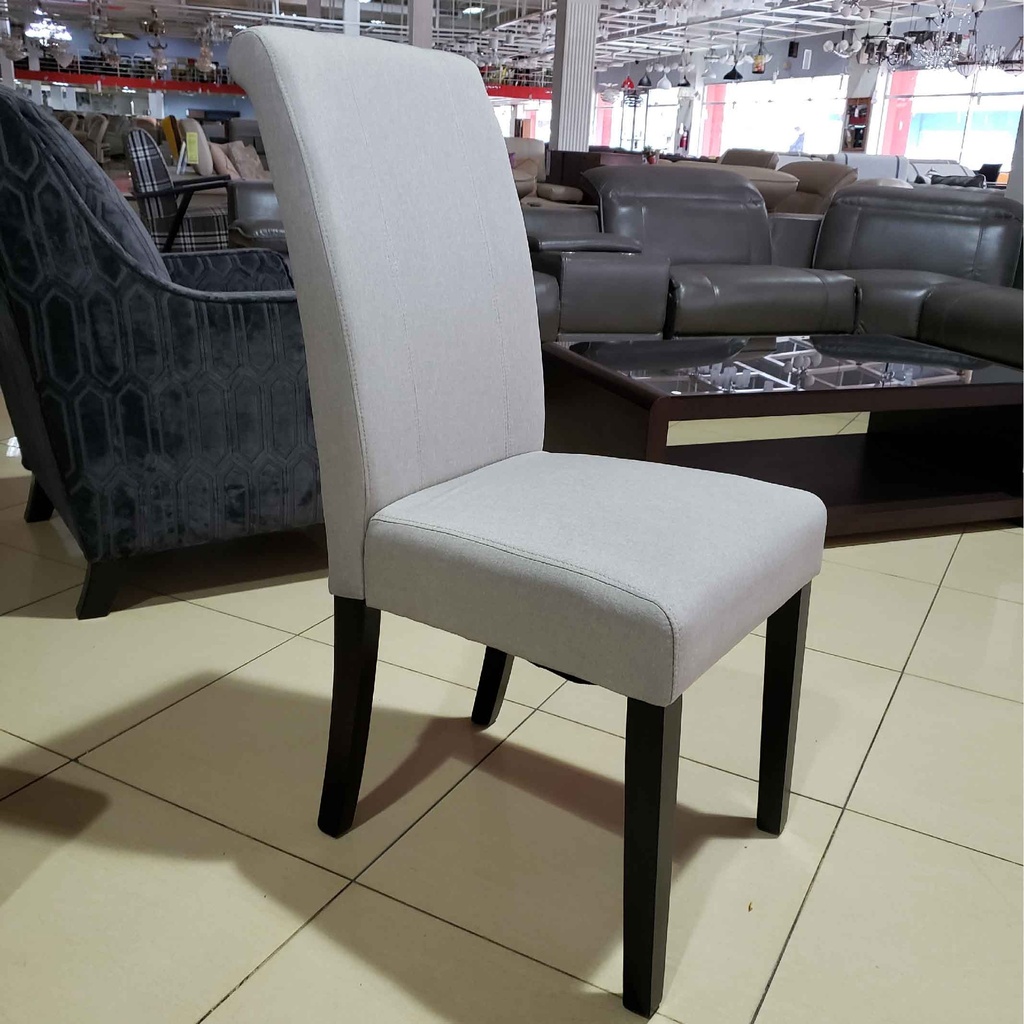 SILLA DE COMEDOR CMC-6018B# XC188-7#(BEIGE)TELA GRIS P/NEGRA