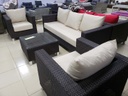 MIMBRE SOFA AY-S1040# BS/ALU COJIN CREMA/CREMA CNS028# 3+1+1+MESA