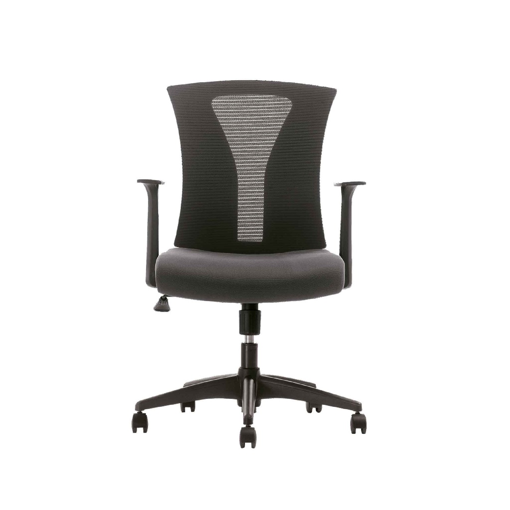 SILLA OFICINA KTM293-1# MALLA NEGRA C/BRAZO ESTRELLA 300MM