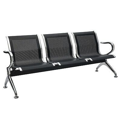 SOFA OFICINA VINIL XP-775# 1 PUESTO NEGRO PATAS METAL