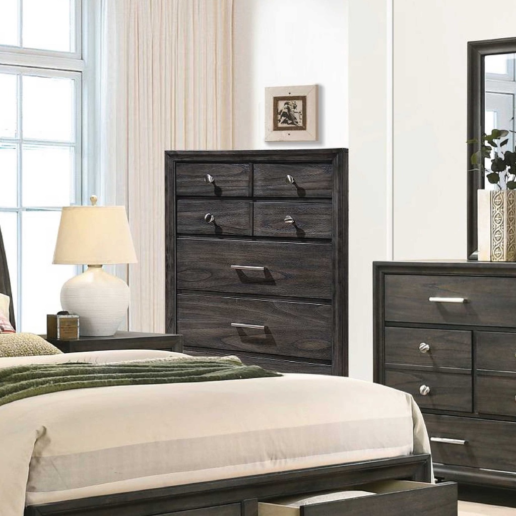 GAVETERO B6580-4# GRIS 5GV  90X42X127CM