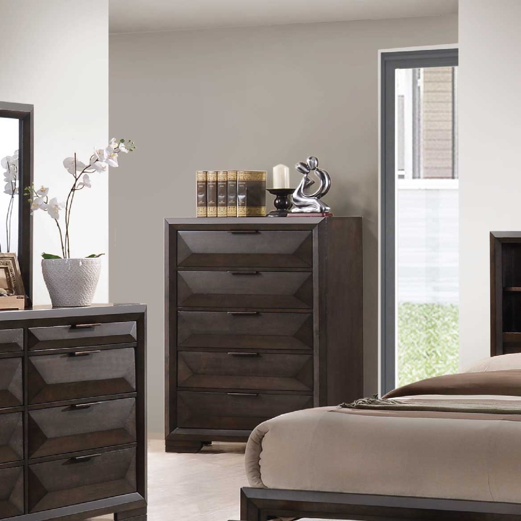 GAVETERO FBCHTA-109A#  CHOCOLATE 5GV 87X41.5X130CMS