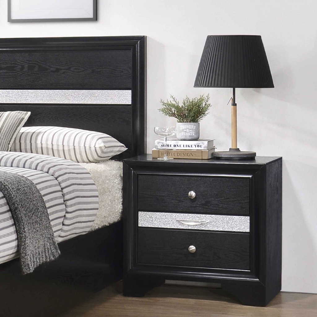 MESITA DE NOCHE FBNSTA-0210A# NEGRA  66X42X66CMS