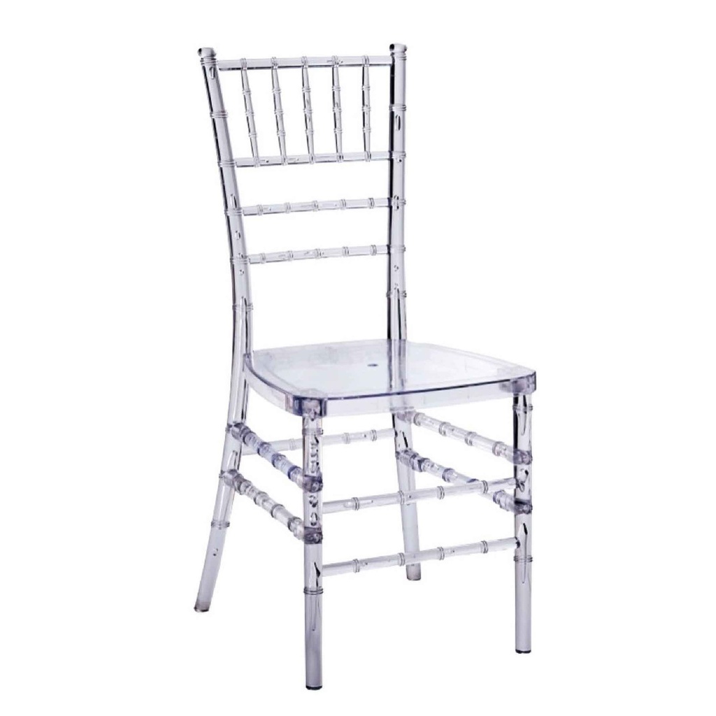 SILLA TERMOPLASTICA 167-APC# TRANSPARENTE S/BRAZOS TIFANY