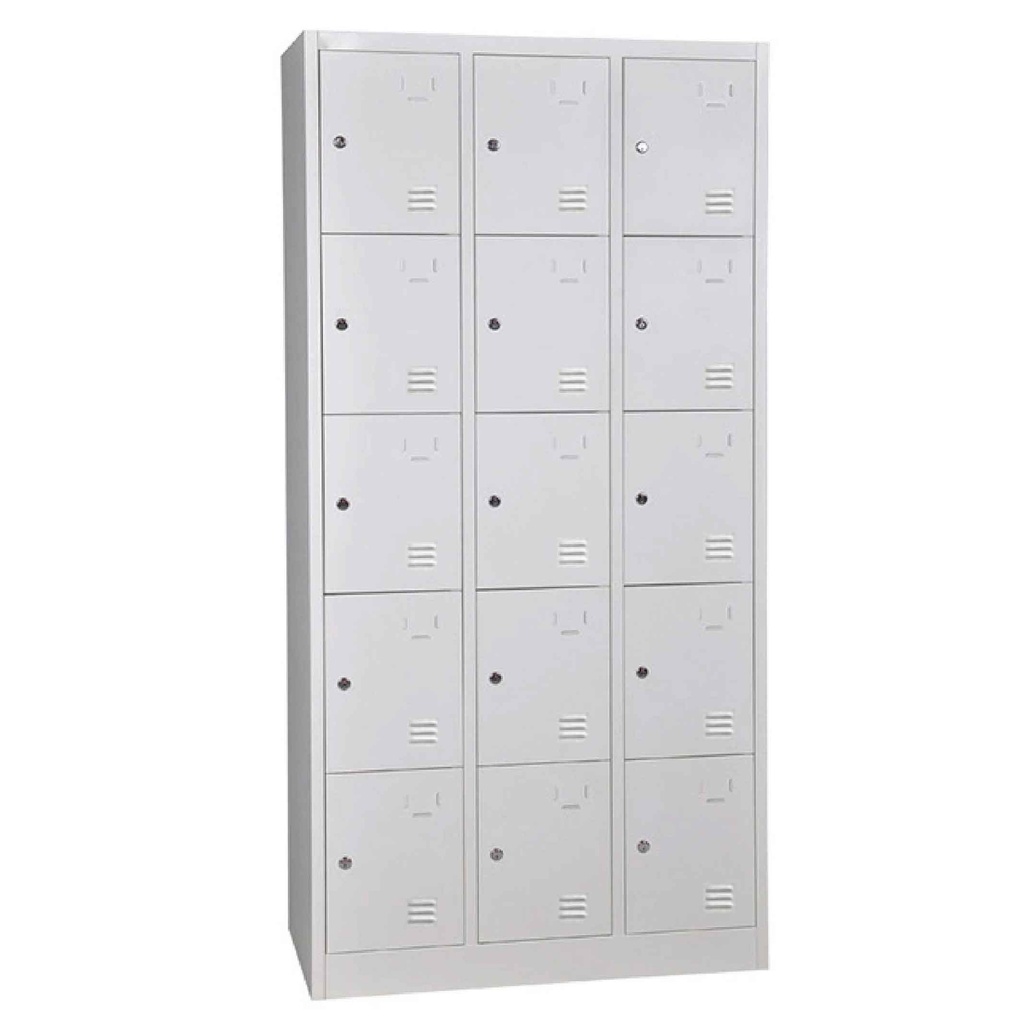 LOCKER METAL KD-027# 15PUERTA GRIS 7047# 90X40X185CM