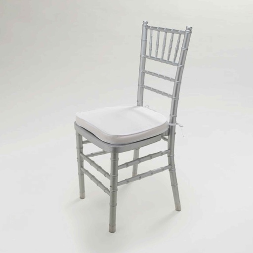 SILLA MADERA TIFANY# PLATEADA +COJIN