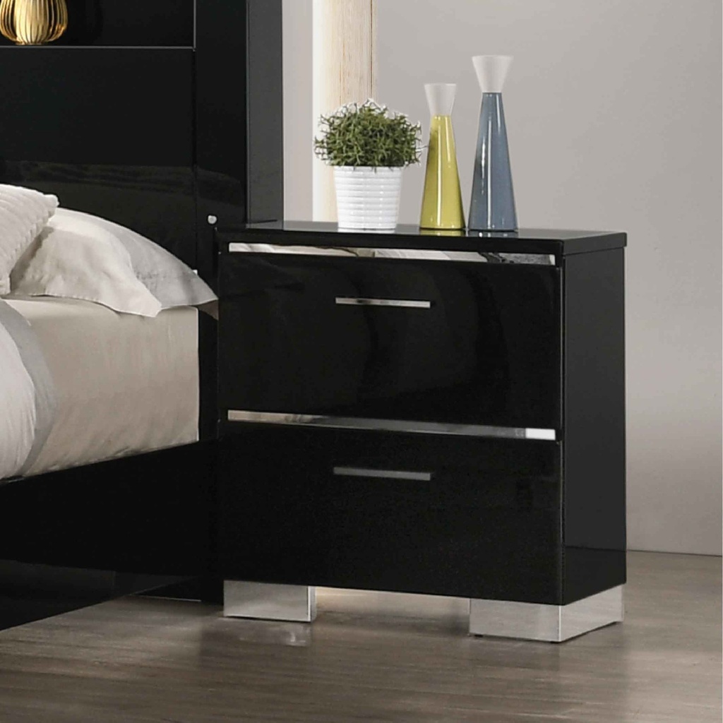 MESITA DE NOCHE FBNSTA-0073C# 59X39X58CM NEGRO