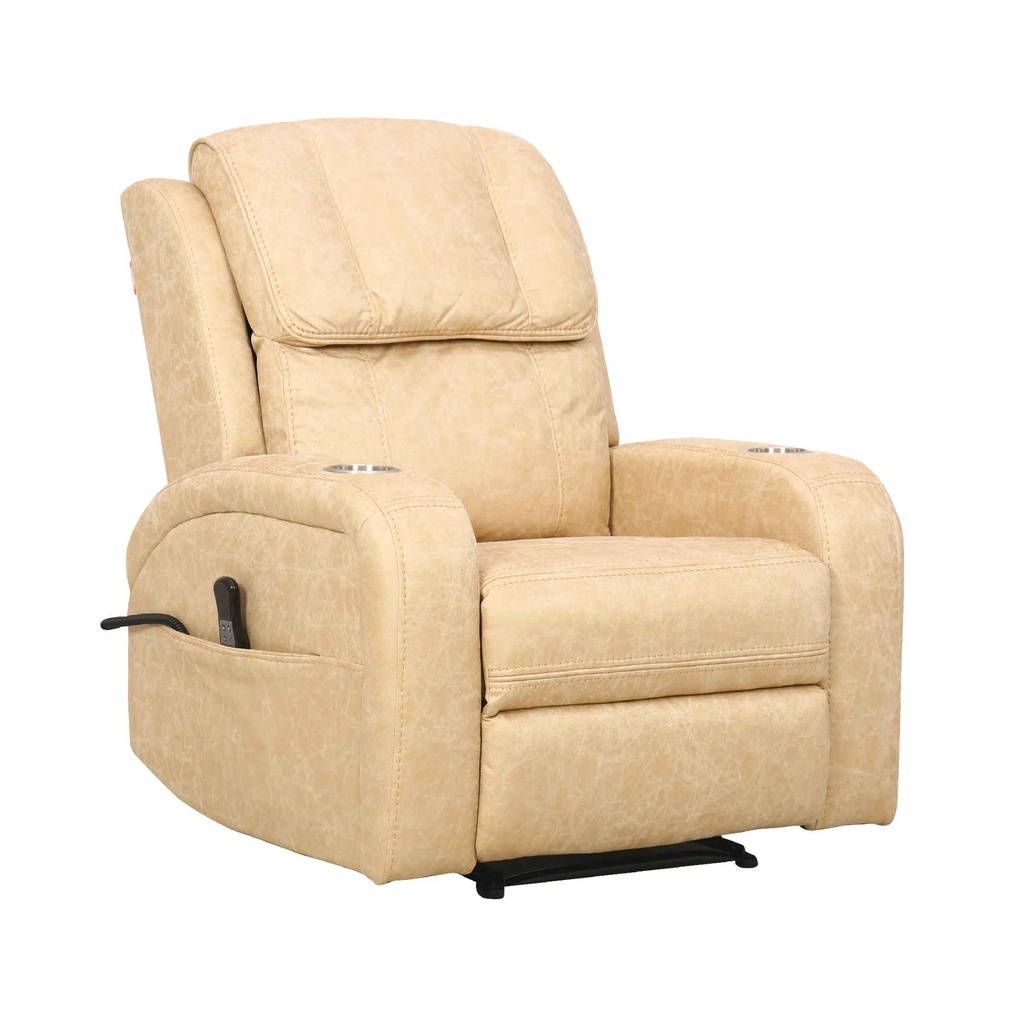 SOFA RECLINABLE ELECTRICO TELA RD5405BF51D# 1PUESTO C/ MASAJE Y PORTAVASOS