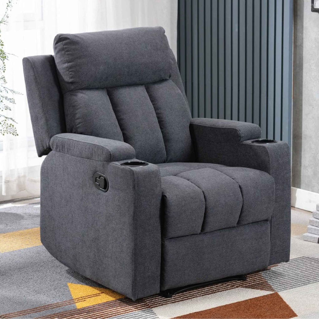 SOFA RECLINABLE TELA CR6315C001# GRIS-C547# 1PUESTO