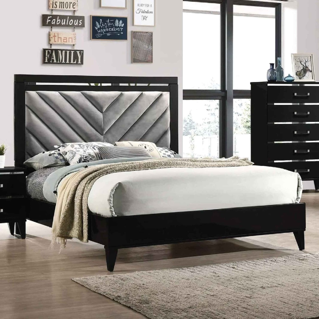 CAMA QUEEN 1.53X2.03M FBQHFR-0286A-BL# NEGRO