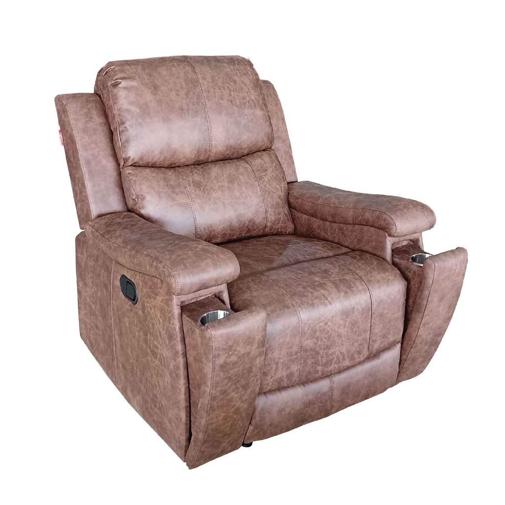 SOFA RECLINABLE TELA RR5064AF51D# 1 PUESTO CON PORTAVASOS DESLIZABLES