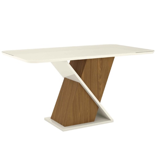 MESA COMEDOR SOLUS# SC27-127# RECT NATURE/OFF WHITE 160X90X80CM