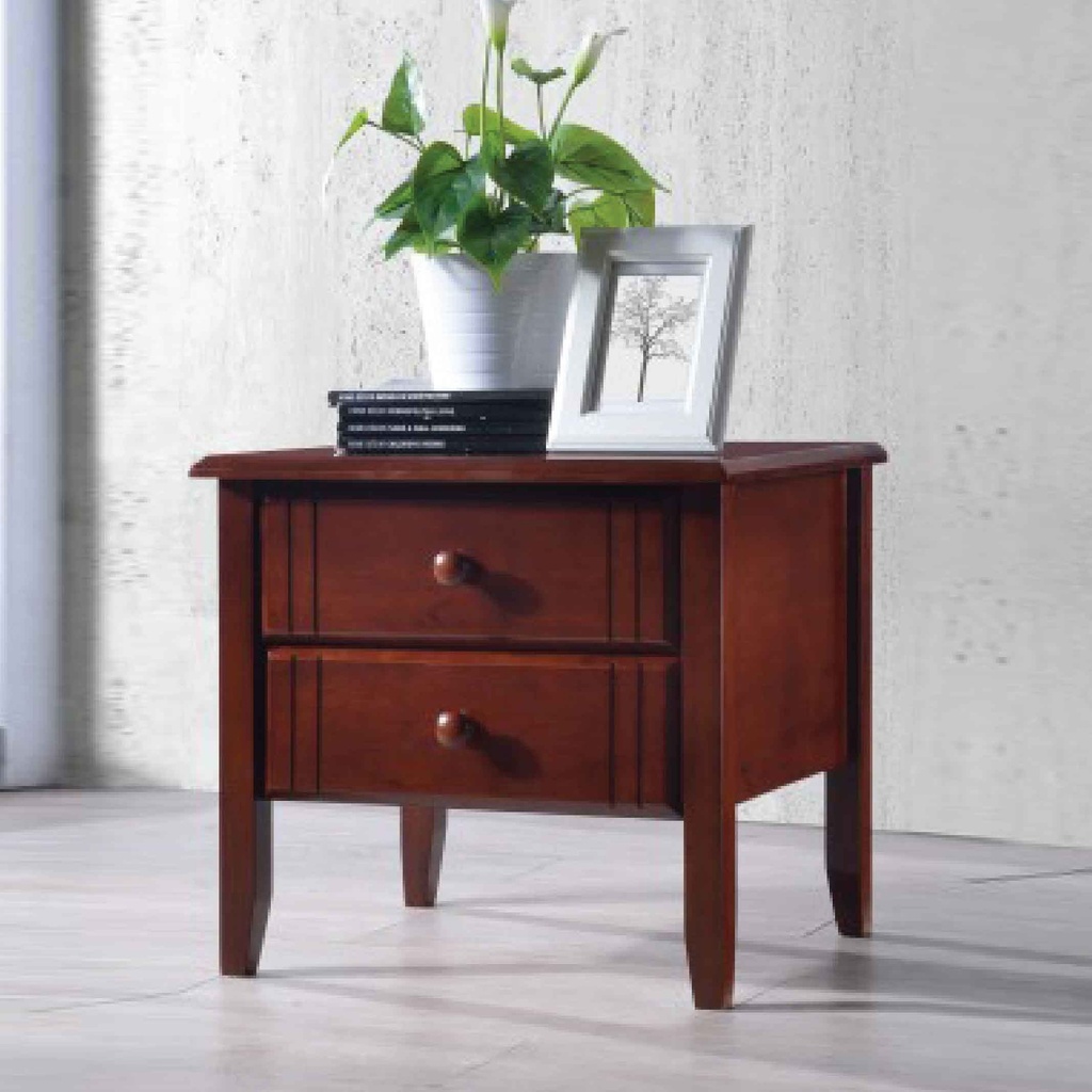 MESITA DE NOCHE AF ST JULIAN# 2 GAVETAS 50X44X46CM MAS D.OAK 15945#