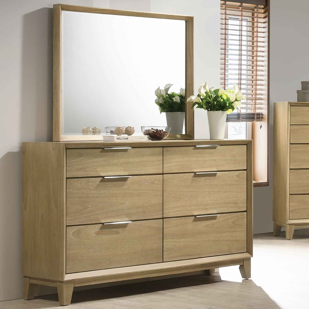 PEINADORA B6575-DR+11# 6GV C/ESPEJO NATURAL OAK