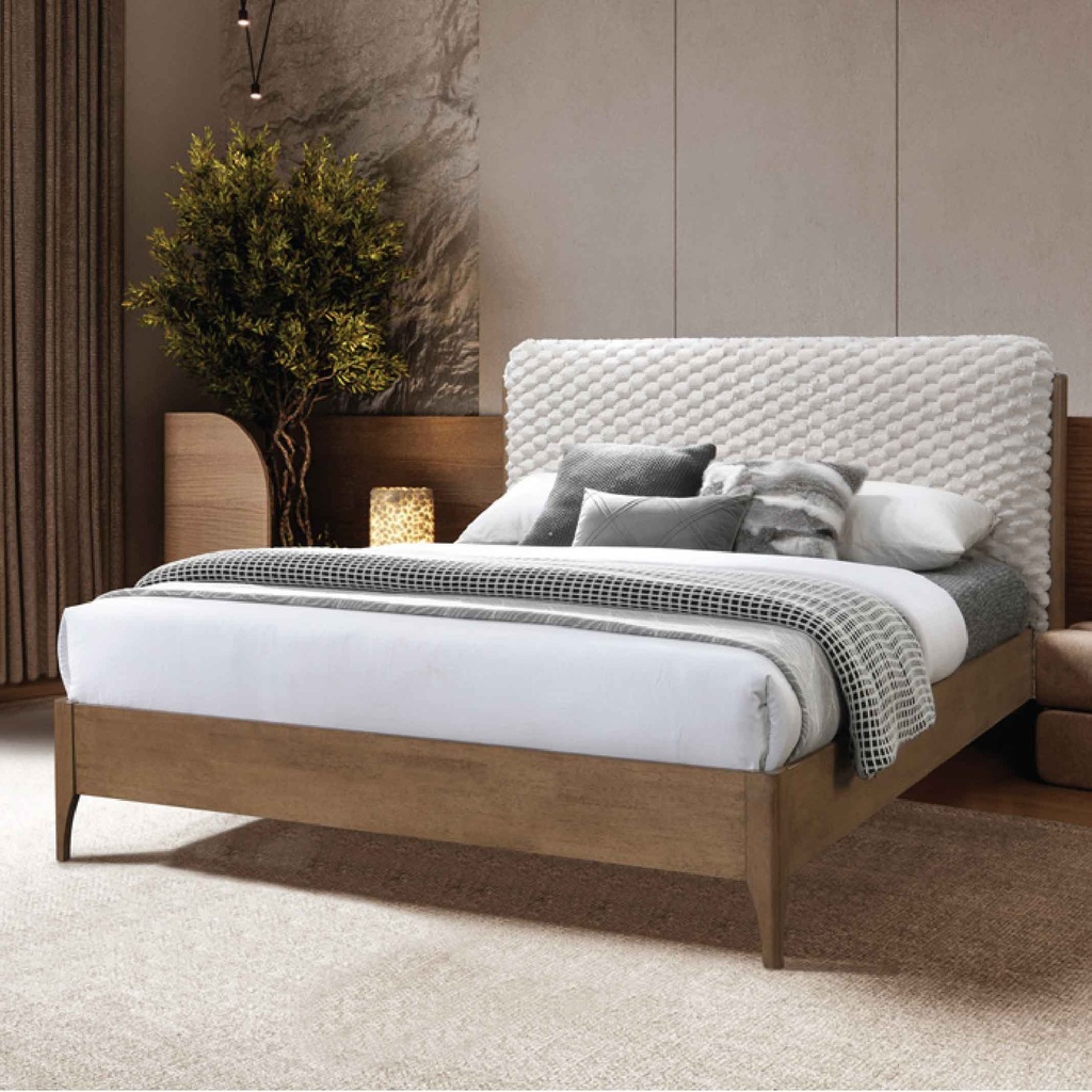 CAMA QUEEN 1.53X2.03M CF9488# TELA CFF0060-1# BEIGE 2CJ