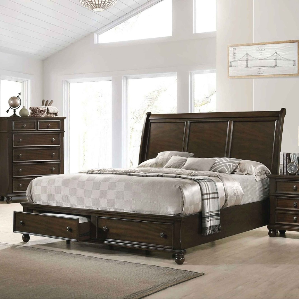 CAMA KING 1.93X2.03M B6077-K-HB# LARA# R/MADERA