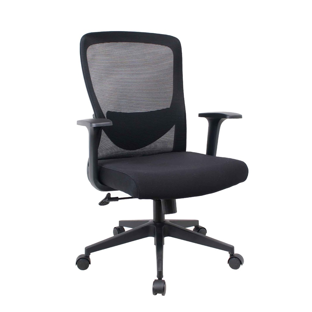 SILLA OFICINA SK-1026M# RESP/MALLA NEGRA ASIENTO NEGRA