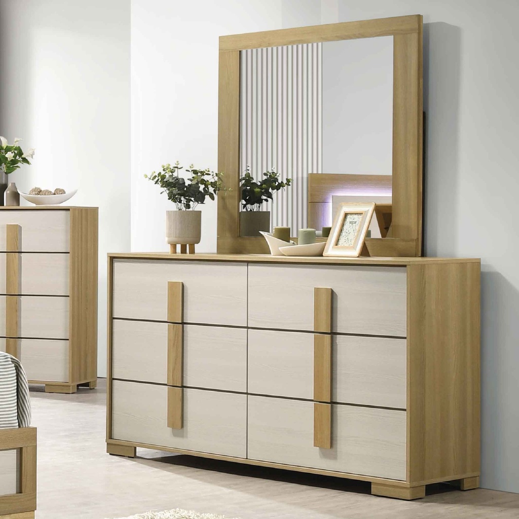 PEINADORA FBDSRA-0407A#MCGUINNES #COLOR PU 9049-15+MB 3D# C/ESPEJO FBMIRR-0407A 6GV 2CJ# 155X44X180CM