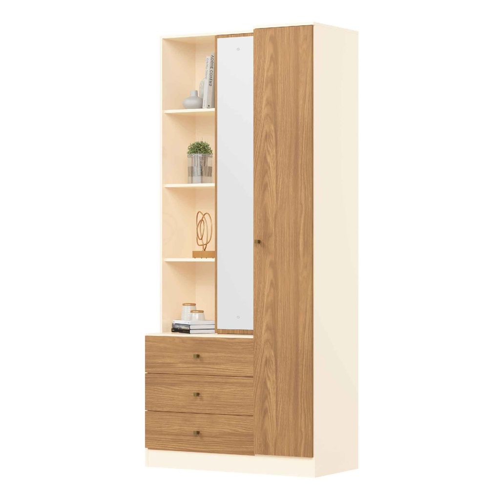 yosa テラウエア　L CLOSET DOHA# DA332-129# NATURE OFF WHITE 2P/3GVT# 180x80x40CM