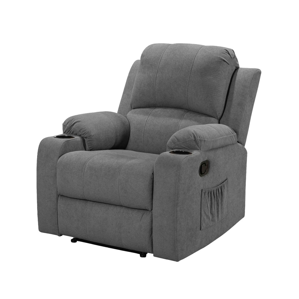 SOFA RECLINABLE TELA CX035A-51# 1PUESTO C/ PORTAVASOS