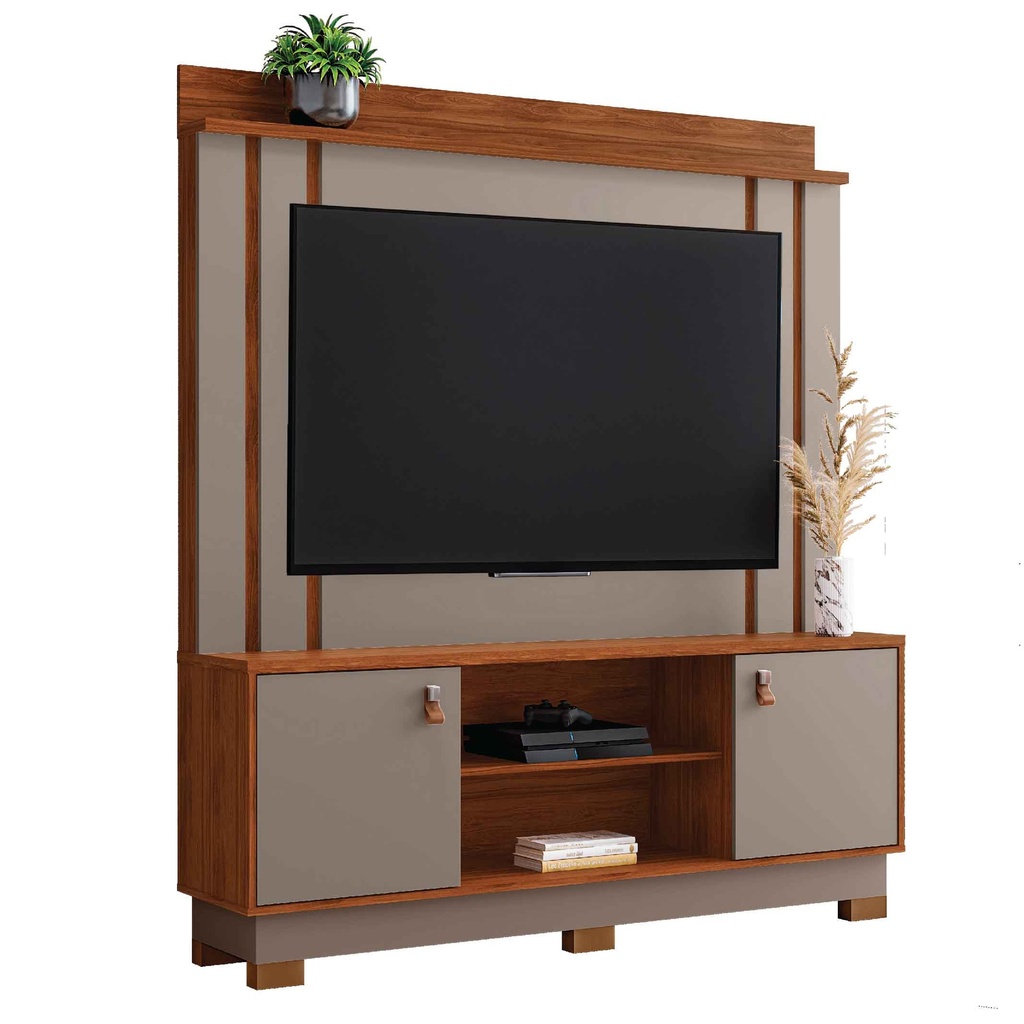 CENTRO DE ENTRETENIMIENTO HOME FREMONT# 2001151# TV MAX 75" 160X36X183CM 764# CINAMOMO MEL/GRIGIO FOSCO  2 PUERTA 2CJ
