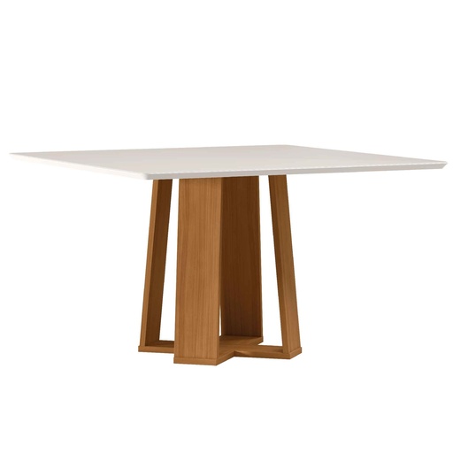 MESA COMEDOR CUADRADA VALENCIA# 964# YPE/OFF WHITE# 135X135CM