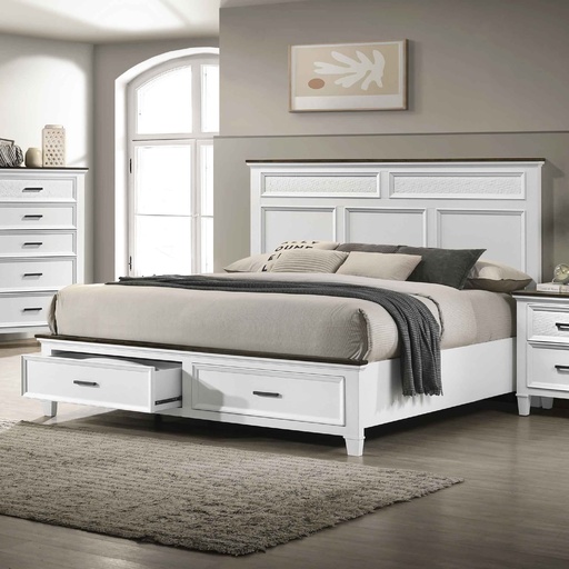 CAMA KING 1.93X2.03M B6511-K-HB# BLANCA