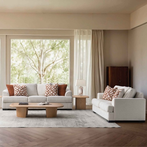  SOFA TELA XF64903# 3+2 PUESTOS CREMA 