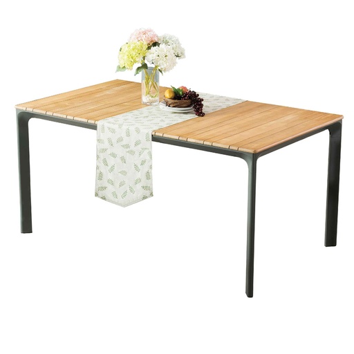 MESA ALU RY-8103S# RECT 160X90X75CM GRIS OSCURO SOBRE POLYWOOD