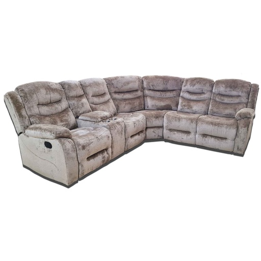 SOFA RECLINABLE OVAL CX053C-52LD+CX053C-01+CX053C-52R#MOCHA CHENILLE DM052# C/1 CONSOLAS