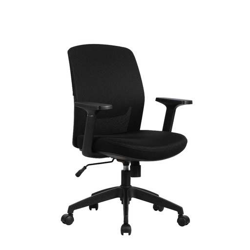 SILLA OFICINA W-258# RESP MALLA/NEGRA LF776-01# TELA GRIS LF776-01 C/BRAZO