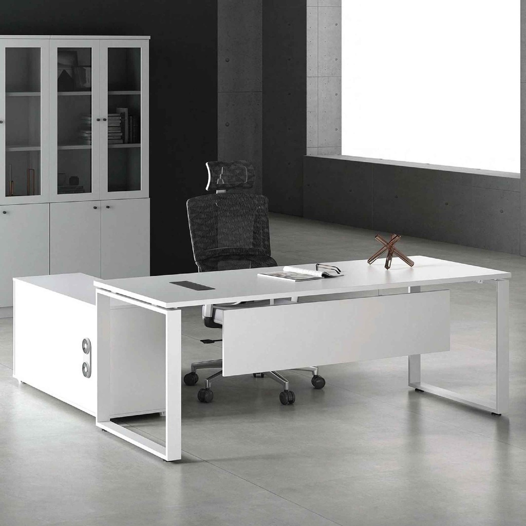 ESCRITORIO P/OFICINA KM-161# BLANCO 180X90X76CM+LATERAL  3CJ